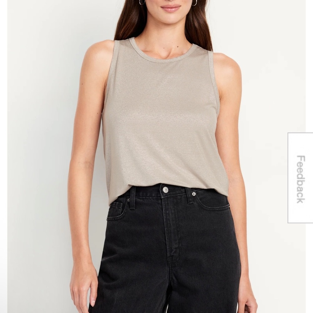 Old Navy Gold Shimmer Sleeveless Top XL